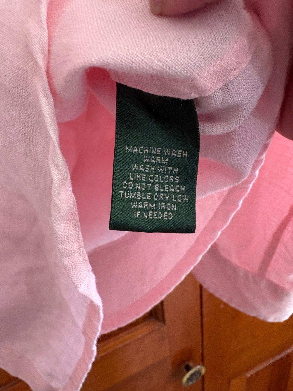 Lauren Ralph Lauren pink linen button down Women’s 1X - Picture 4 of 7